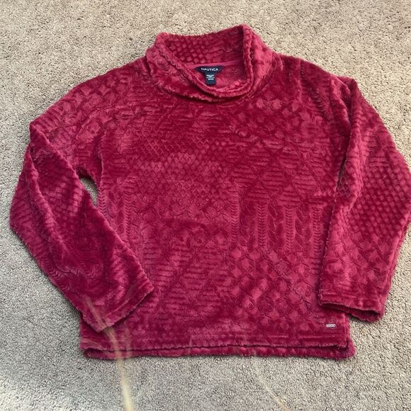 nautical red pullover turtleneck - Picture 1 of 4